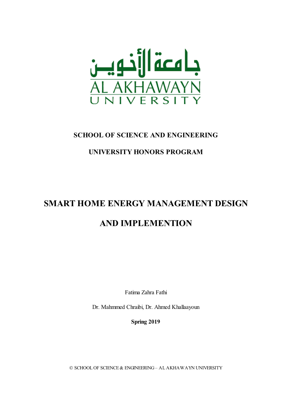 Smart Home Energy Management Design and Implemention