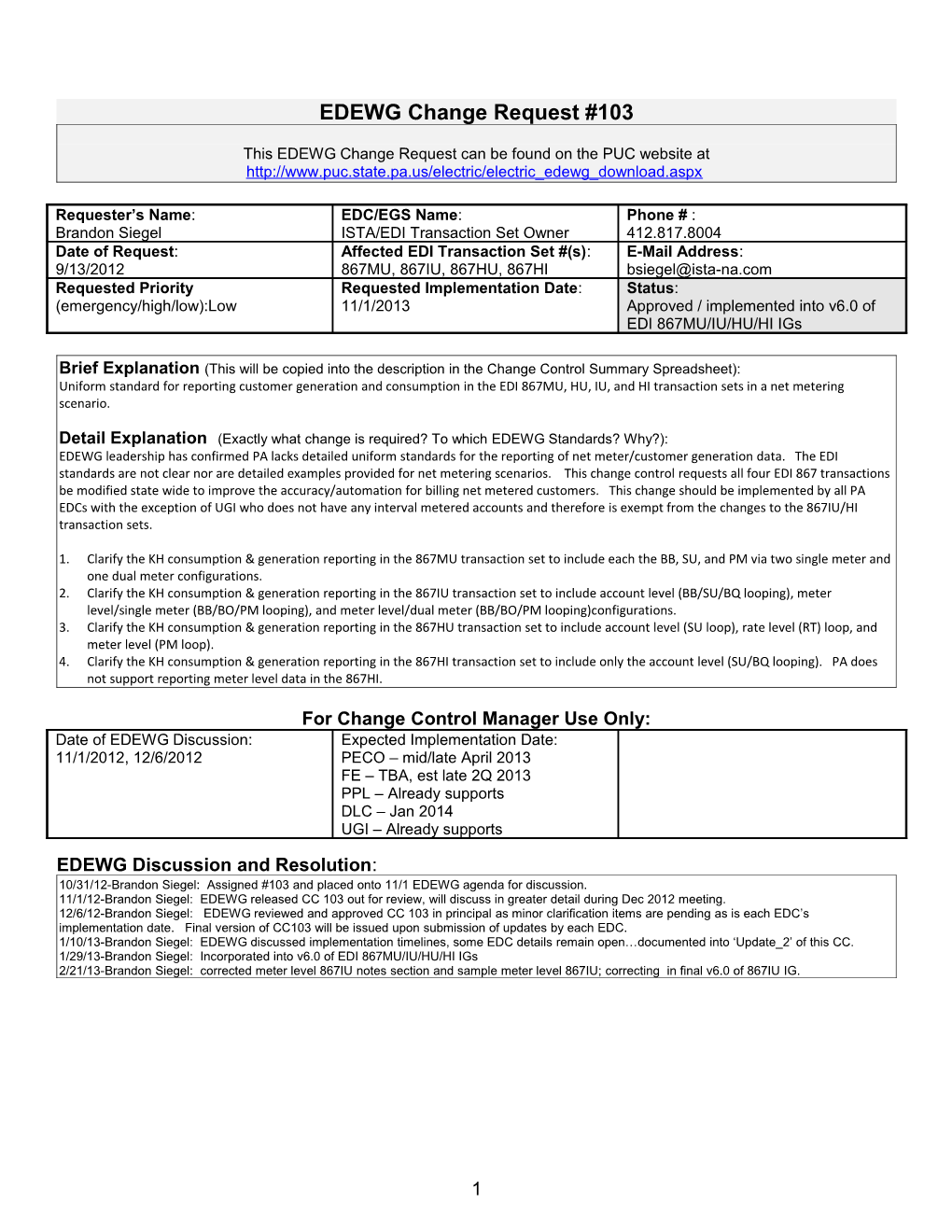 EDEWG Standards Change Request s6