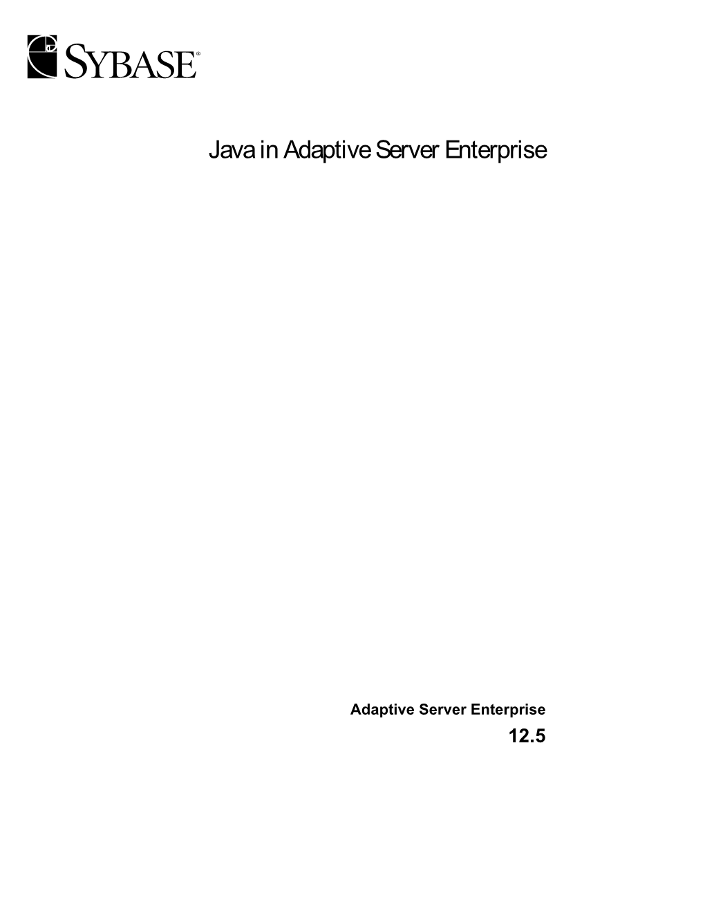 Java in Adaptive Server Enterprise