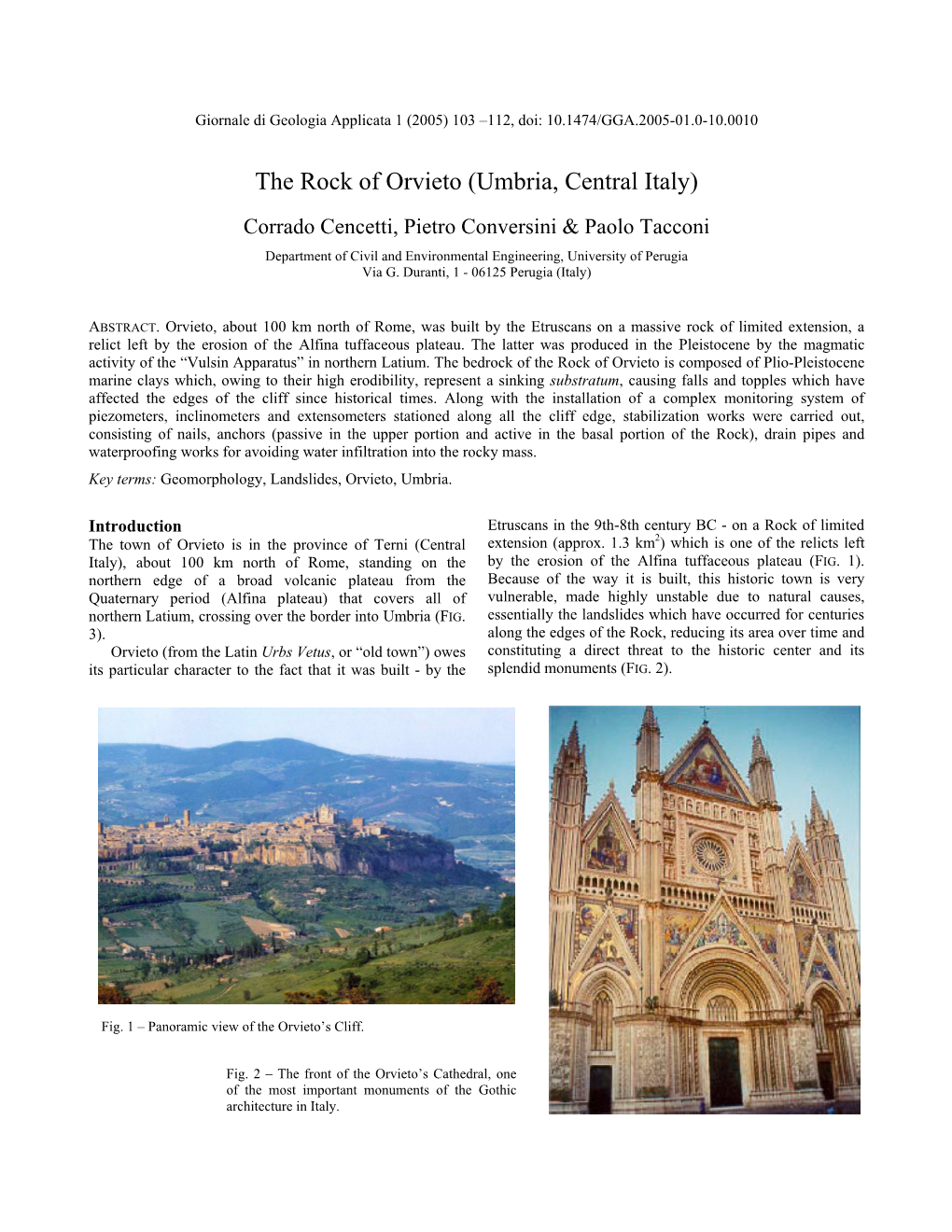 The Rock of Orvieto (Umbria, Central Italy)