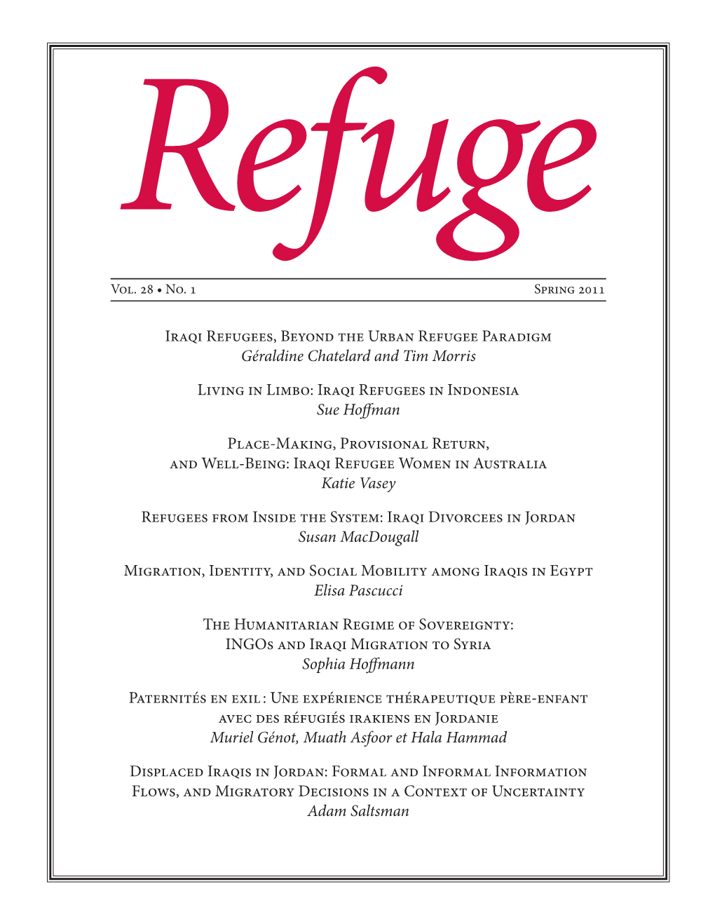 Refuge: Canada's Journal on Refugees