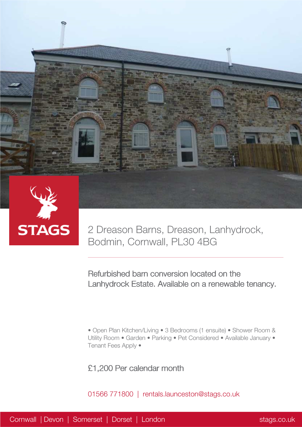 2 Dreason Barns, Dreason, Lanhydrock, Bodmin, Cornwall, PL30 4BG