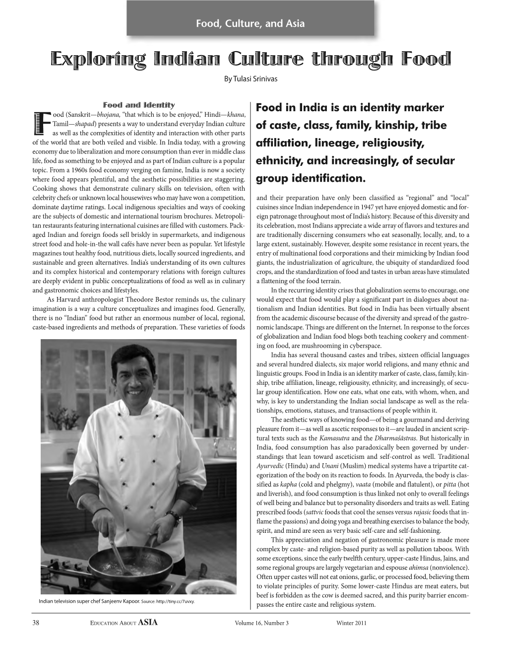 Exploring Indian Culture Through Food by Tulasi Srinivas