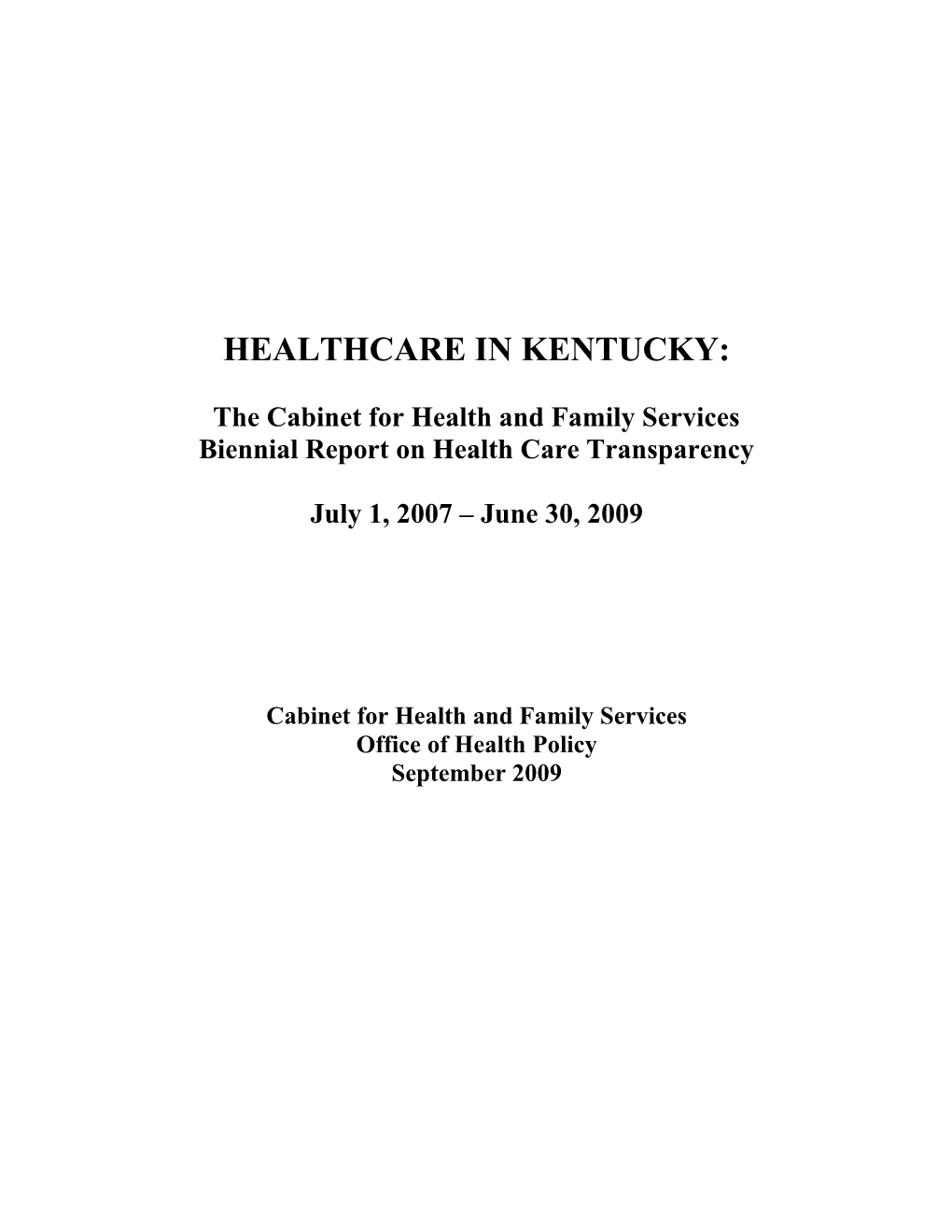 Healthcare in Kentucky