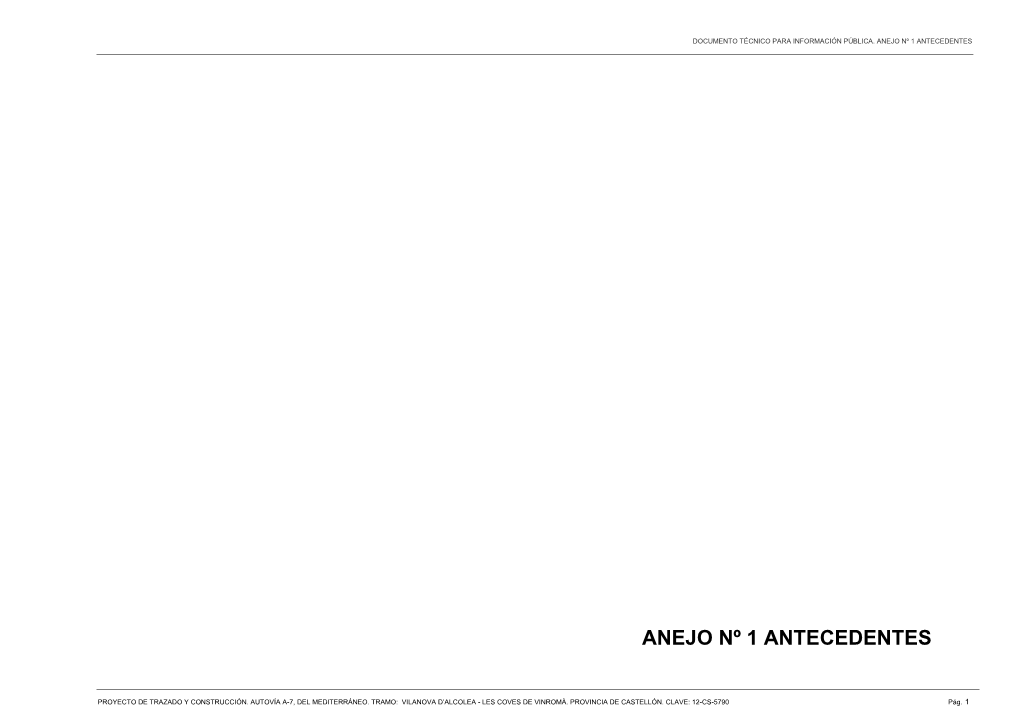 Anejo Nº 1 Antecedentes