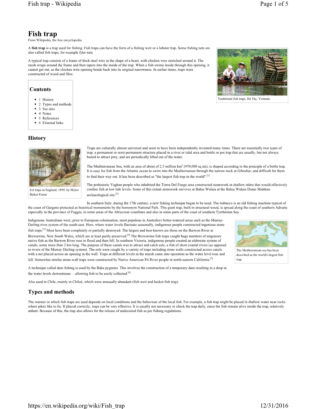 Fish Trap - Wikipedia Page 1 of 5