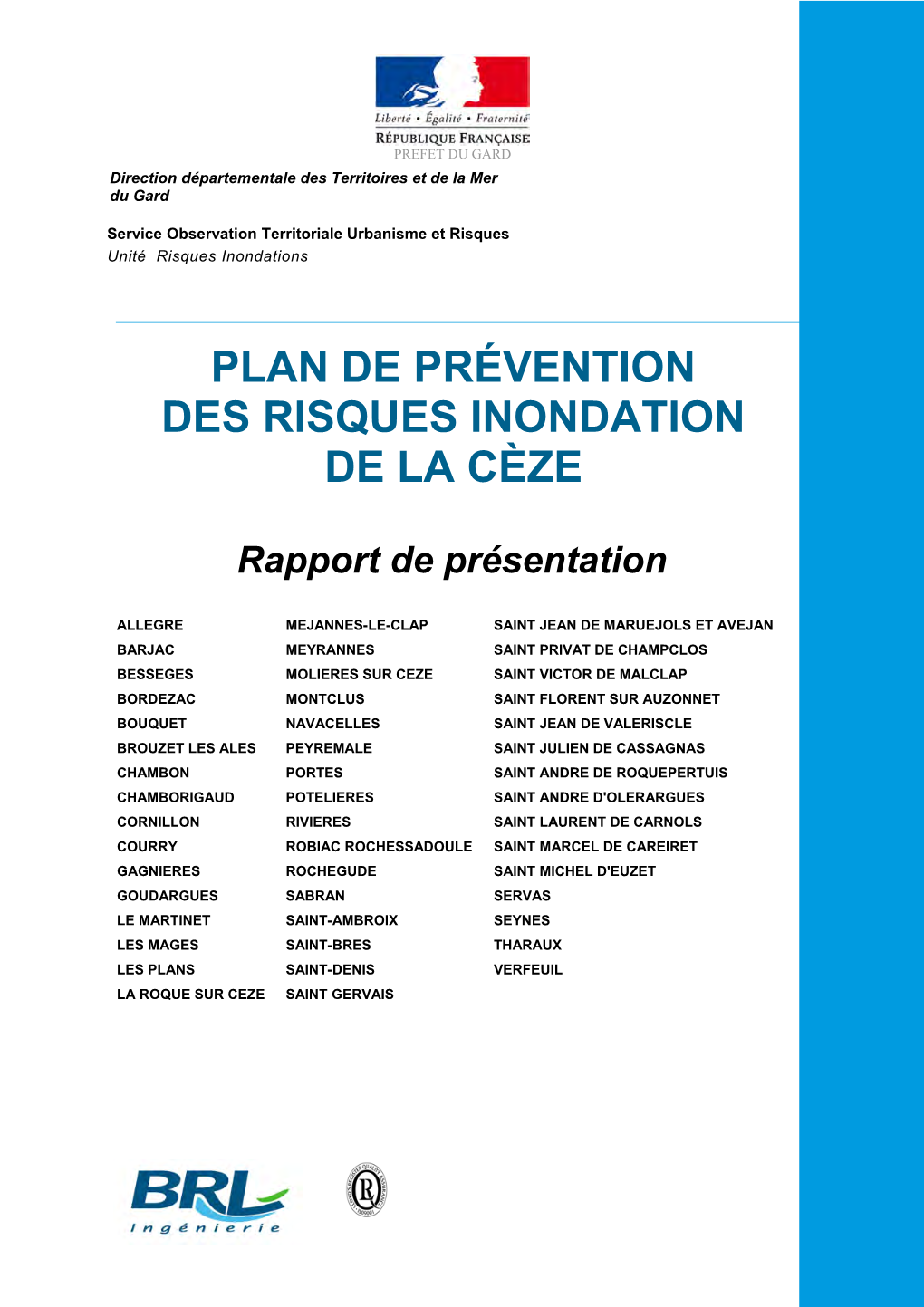 Plan De Prévention Des Risques Inondation De La Cèze