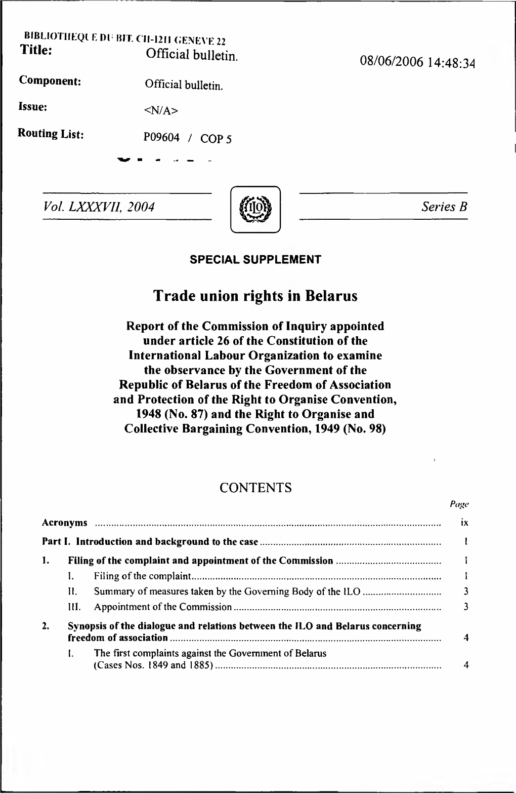 Trade Union Rights in Belarus