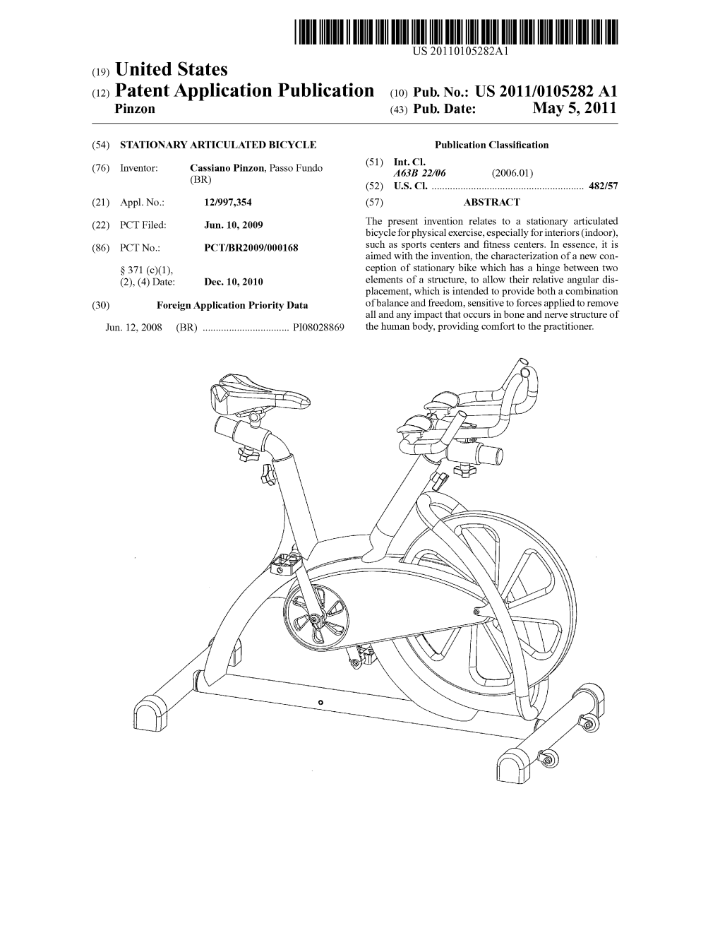 (12) Patent Application Publication (10) Pub. No.: US 2011/0105282 A1 Pinzon (43) Pub