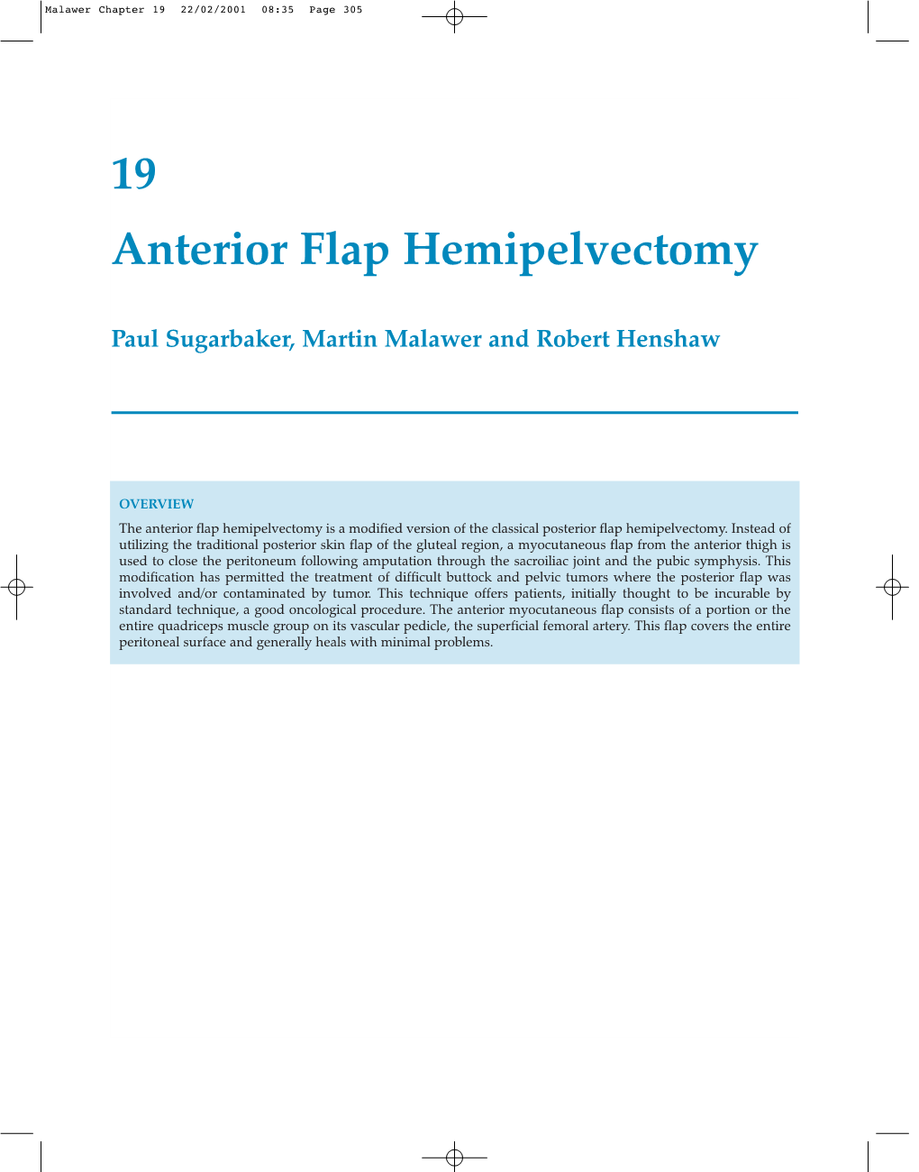 19 Anterior Flap Hemipelvectomy