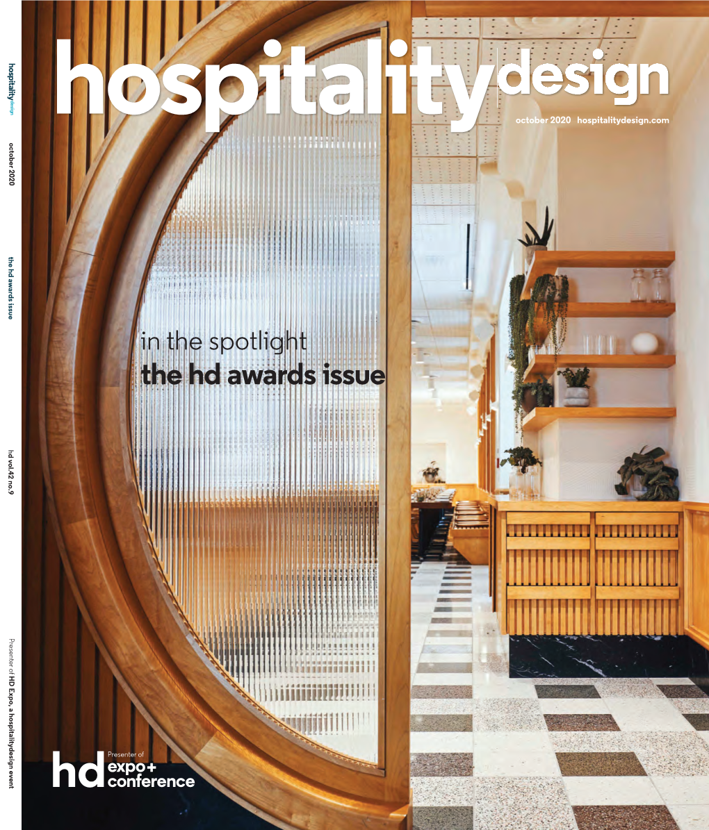 2020 Hospitality Design Magazine 16Th Annual HD Awards