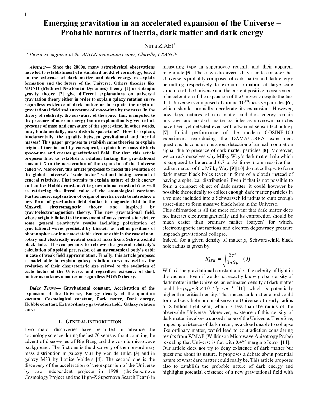 Emerging Gravitation in an Accelerated Expansion of the Universe – Probable Natures of Inertia, Dark Matter and Dark Energy