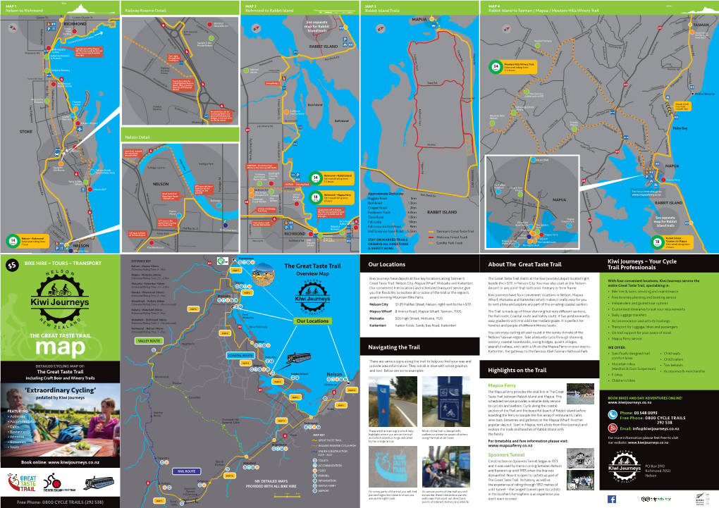 Kiwi Journeys Map Brochure