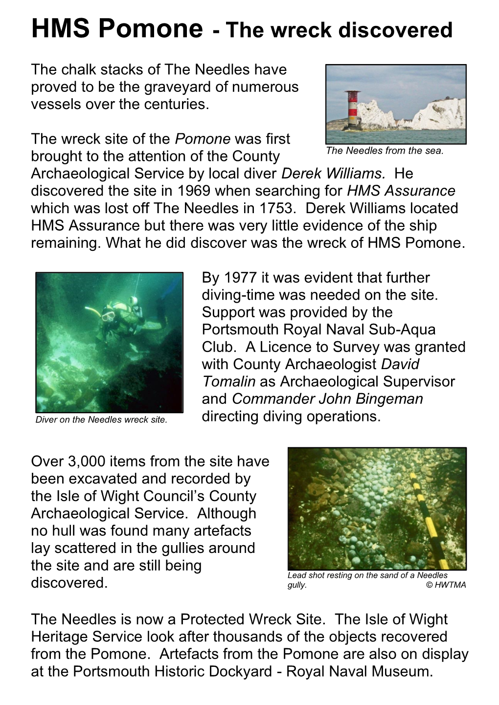 HMS Pomone - the Wreck Discovered
