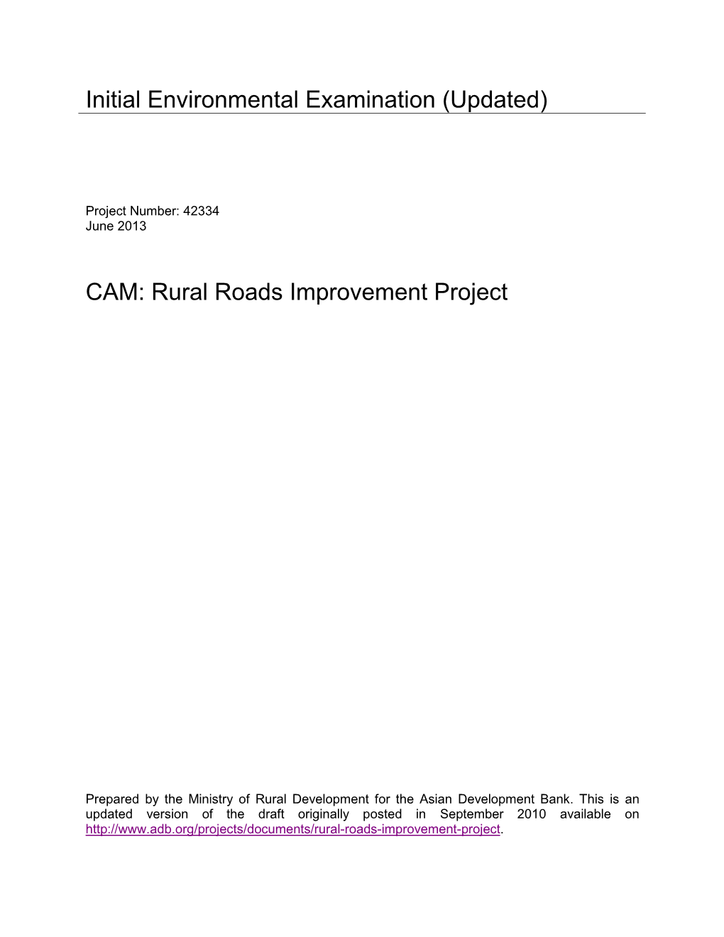 Rural Roads Improvement Project