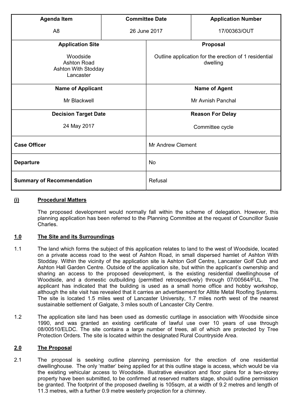 Woodside, Ashton Road, Ashton with Stodday PDF 246 KB