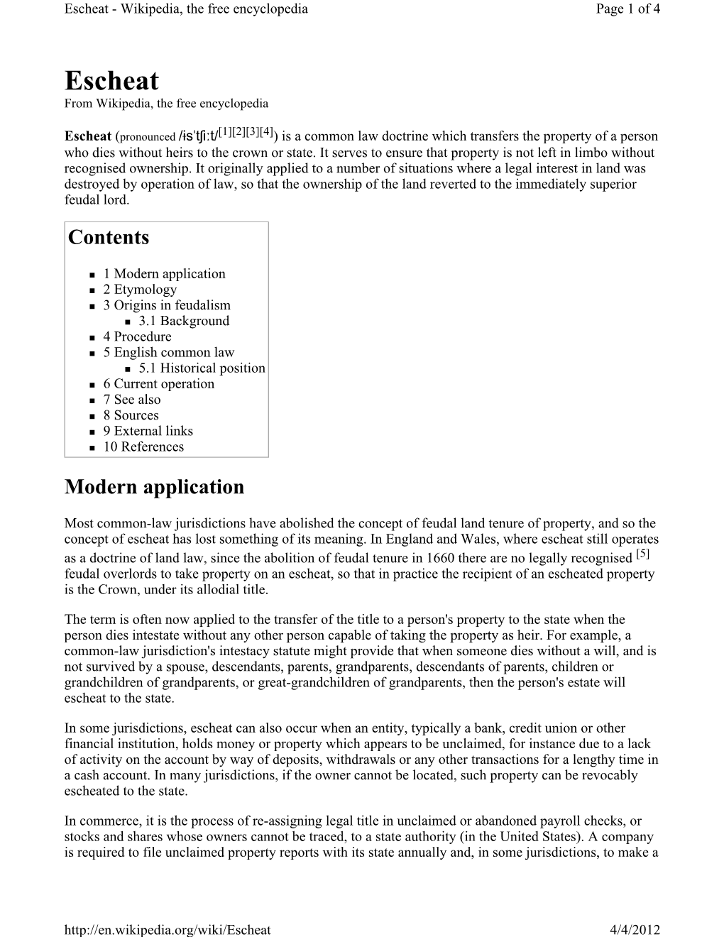 Escheat - Wikipedia, the Free Encyclopedia Page 1 of 4