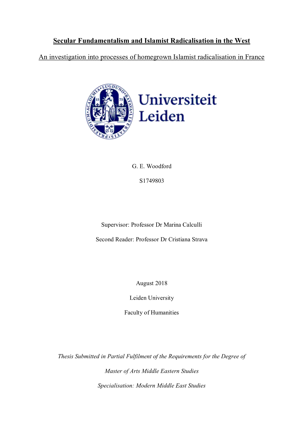 Master Thesis