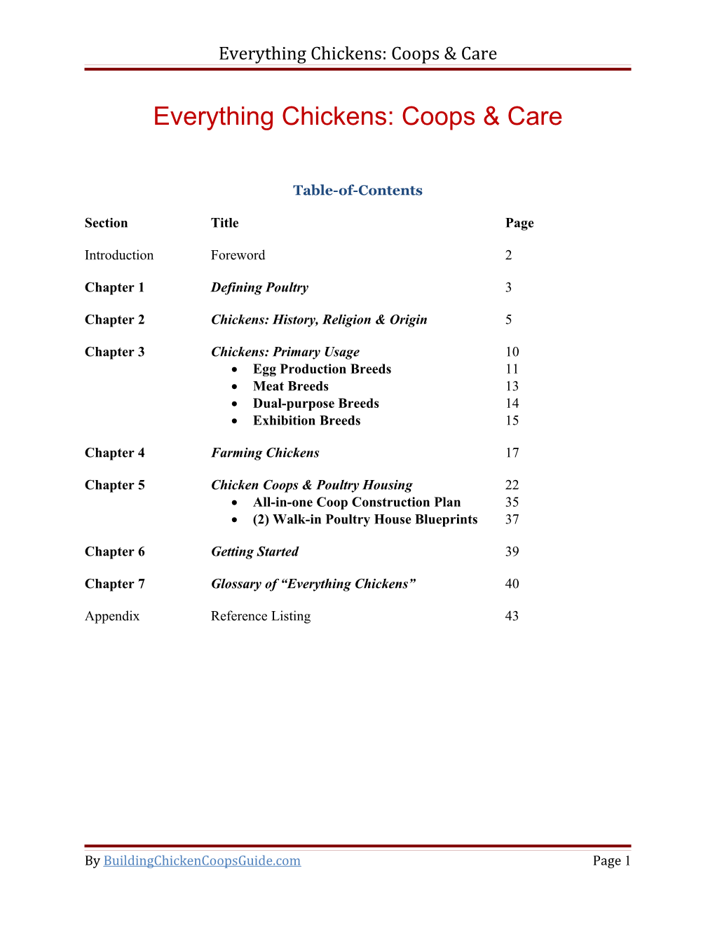 Everything Chickens: Coops & Care