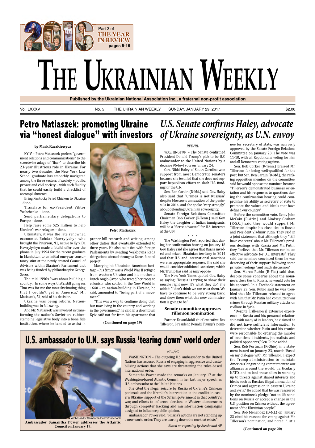 The Ukrainian Weekly, 2017