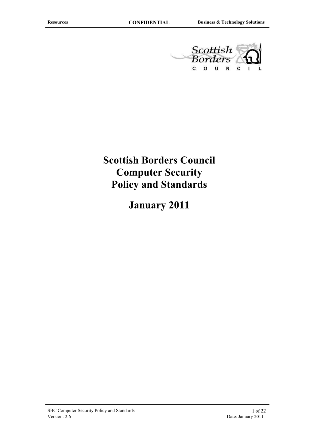 Computer Security Policy and Standards