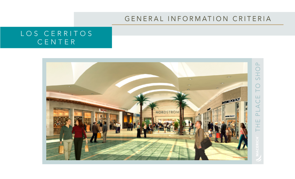 General Information Criteria Los Cerritos Center