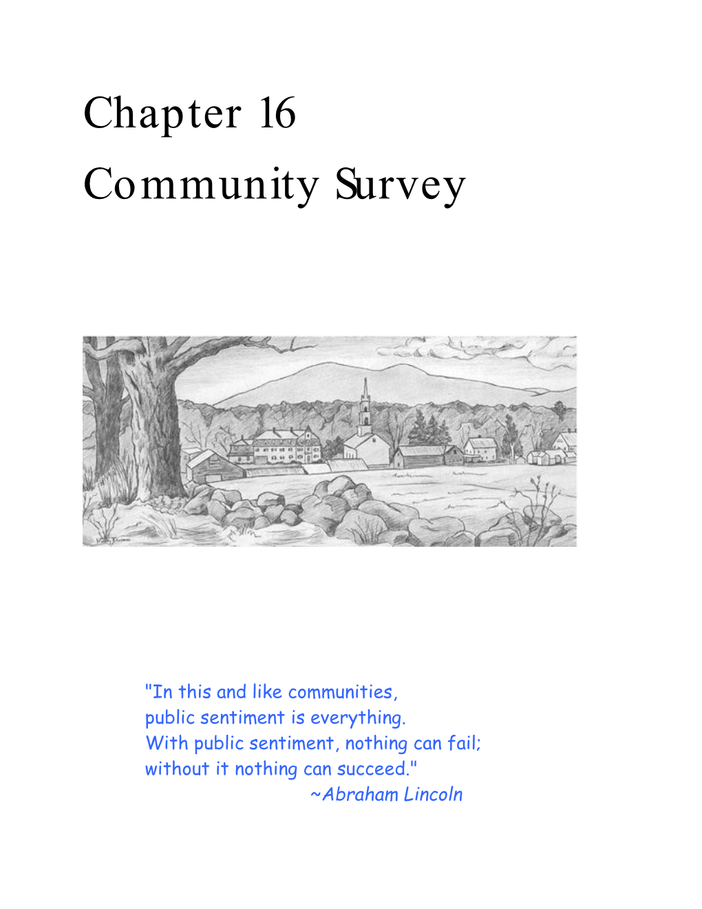 Chapter 16 Community Survey