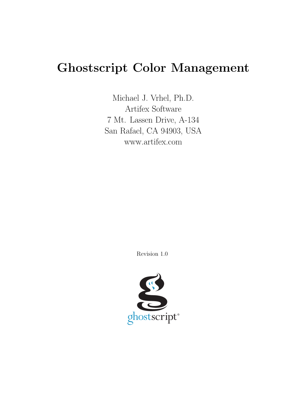 Ghostscript Color Management