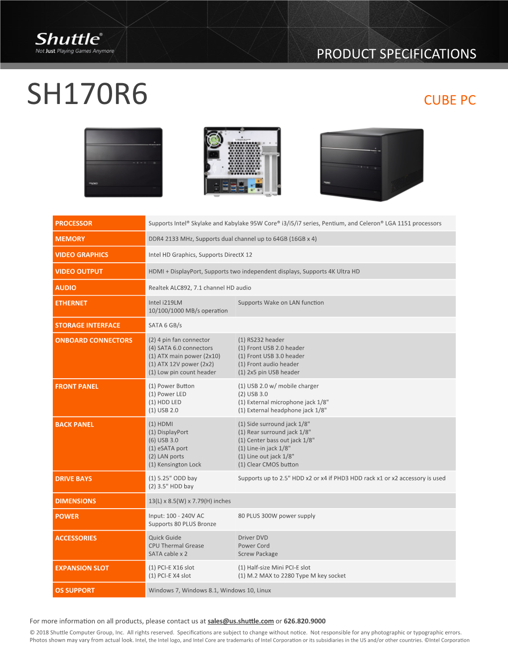 Sh170r6 Cube Pc