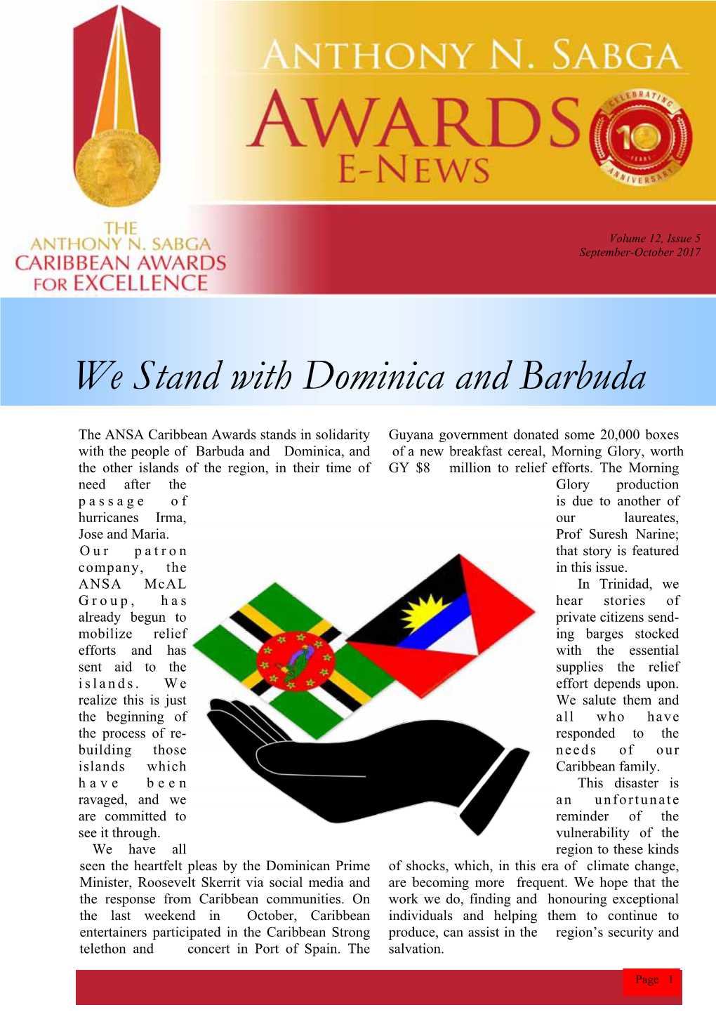 We Stand with Dominica and Barbuda