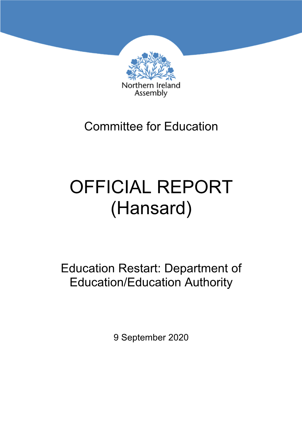 OFFICIAL REPORT (Hansard)