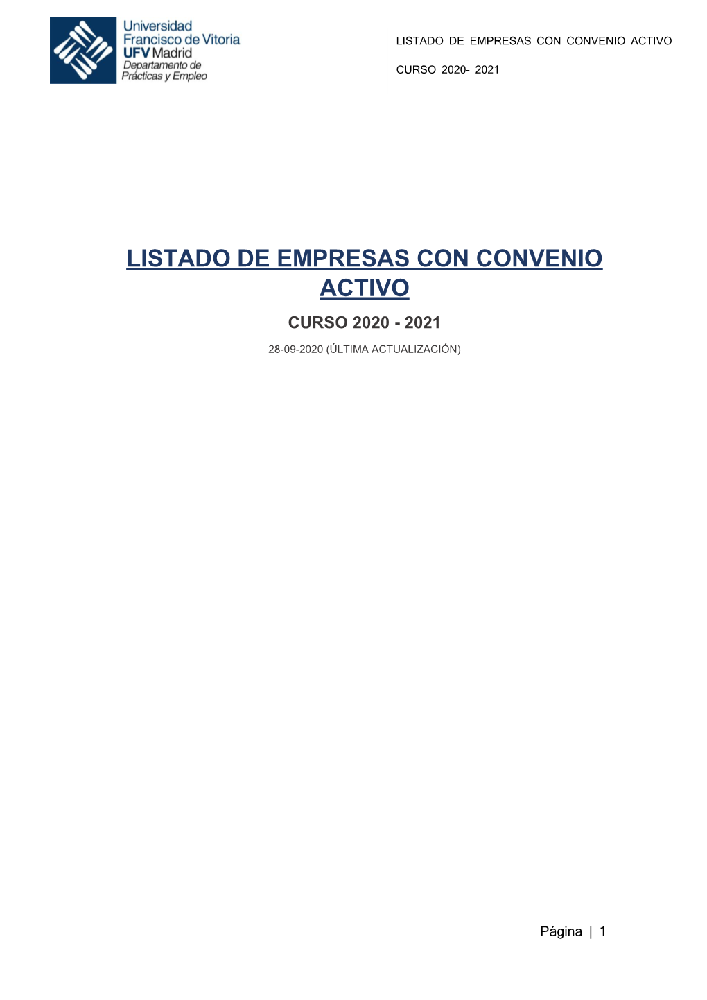 Listado De Empresas Con Convenio Activo