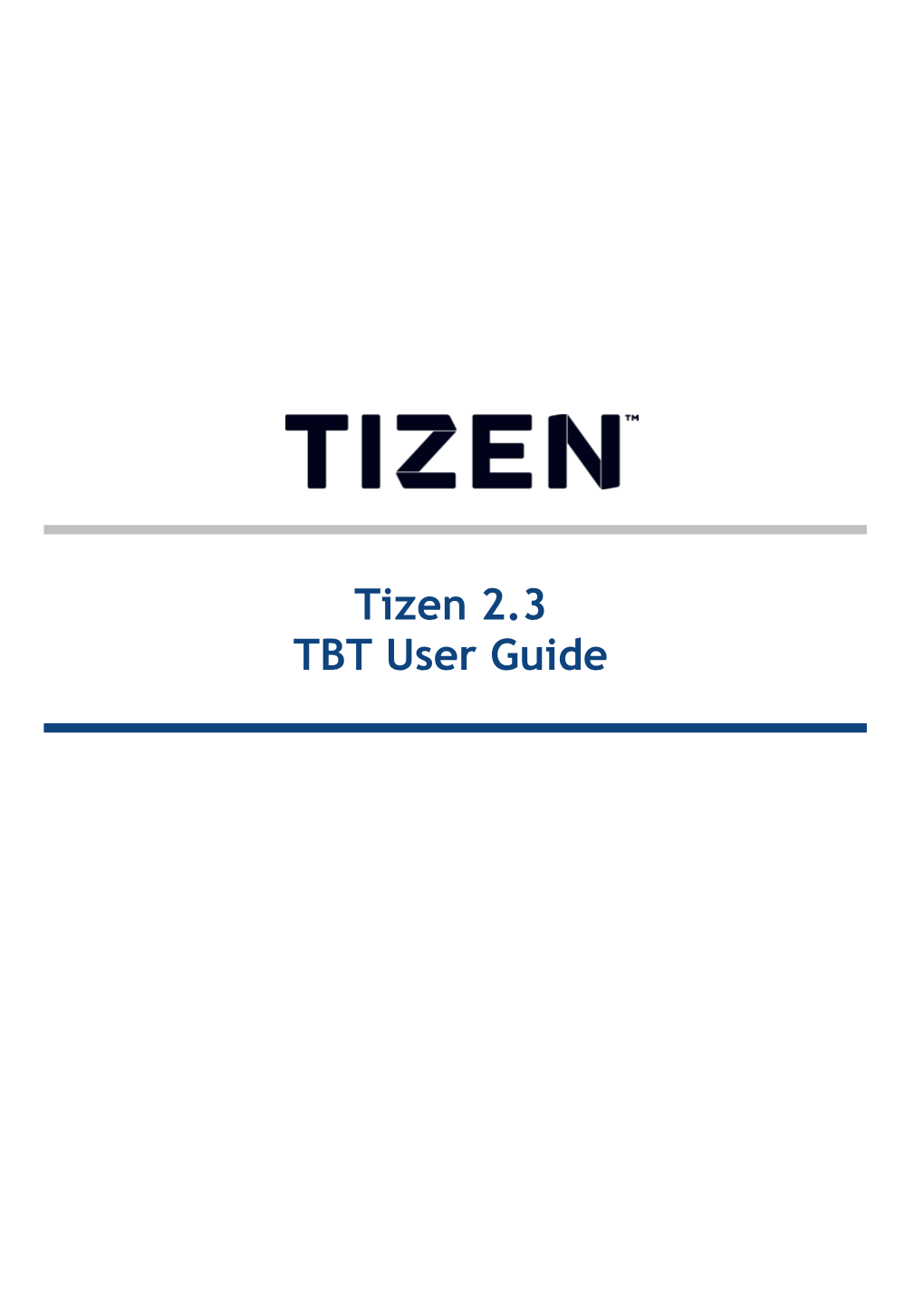 Tizen 2.3 TBT User Guide