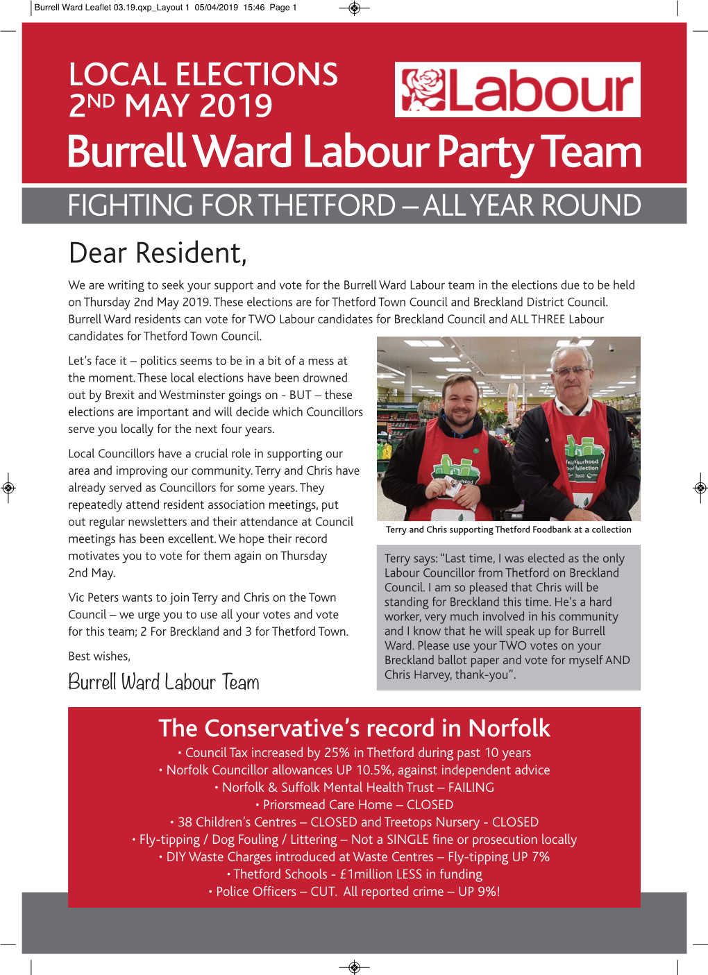 Burrell Ward Labourparty Team