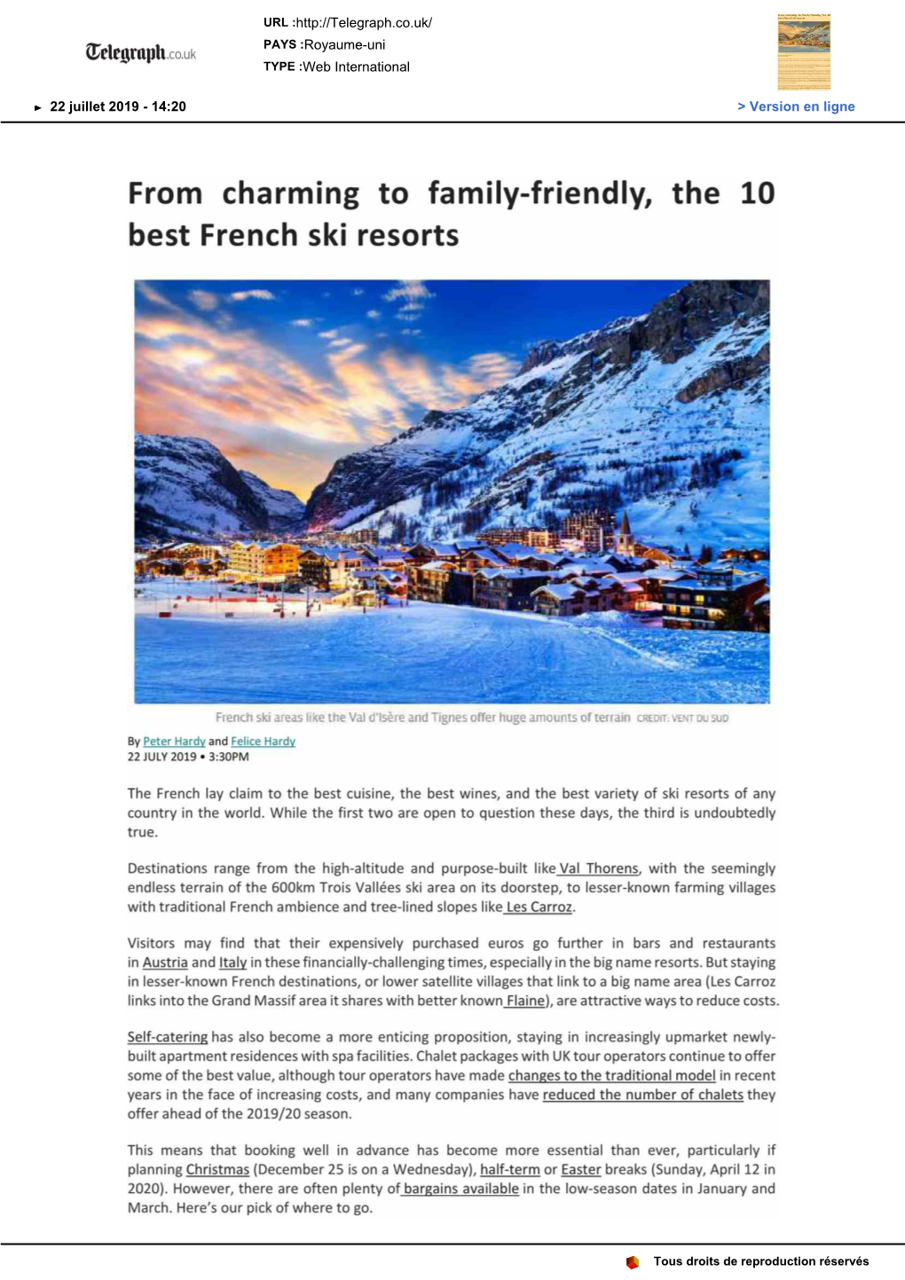 From Charming to Family-Friendly , the 10 Best French Ski Resorts