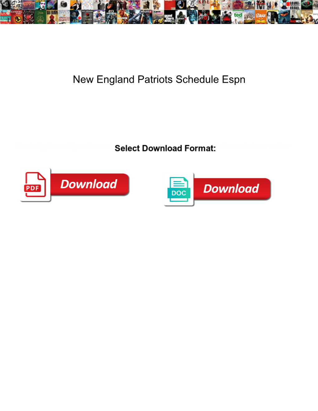 New England Patriots Schedule Espn