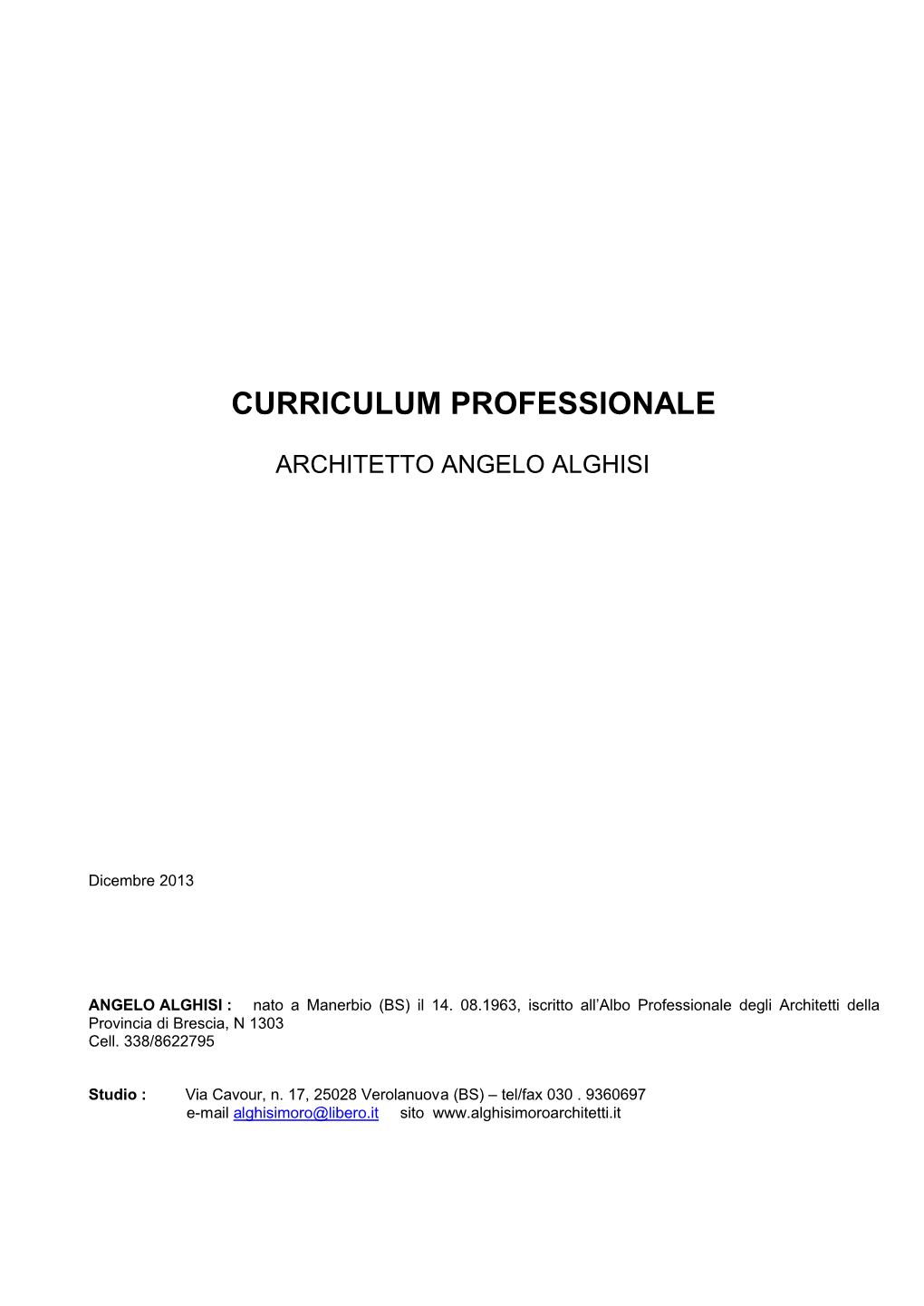 Curriculum Professionale