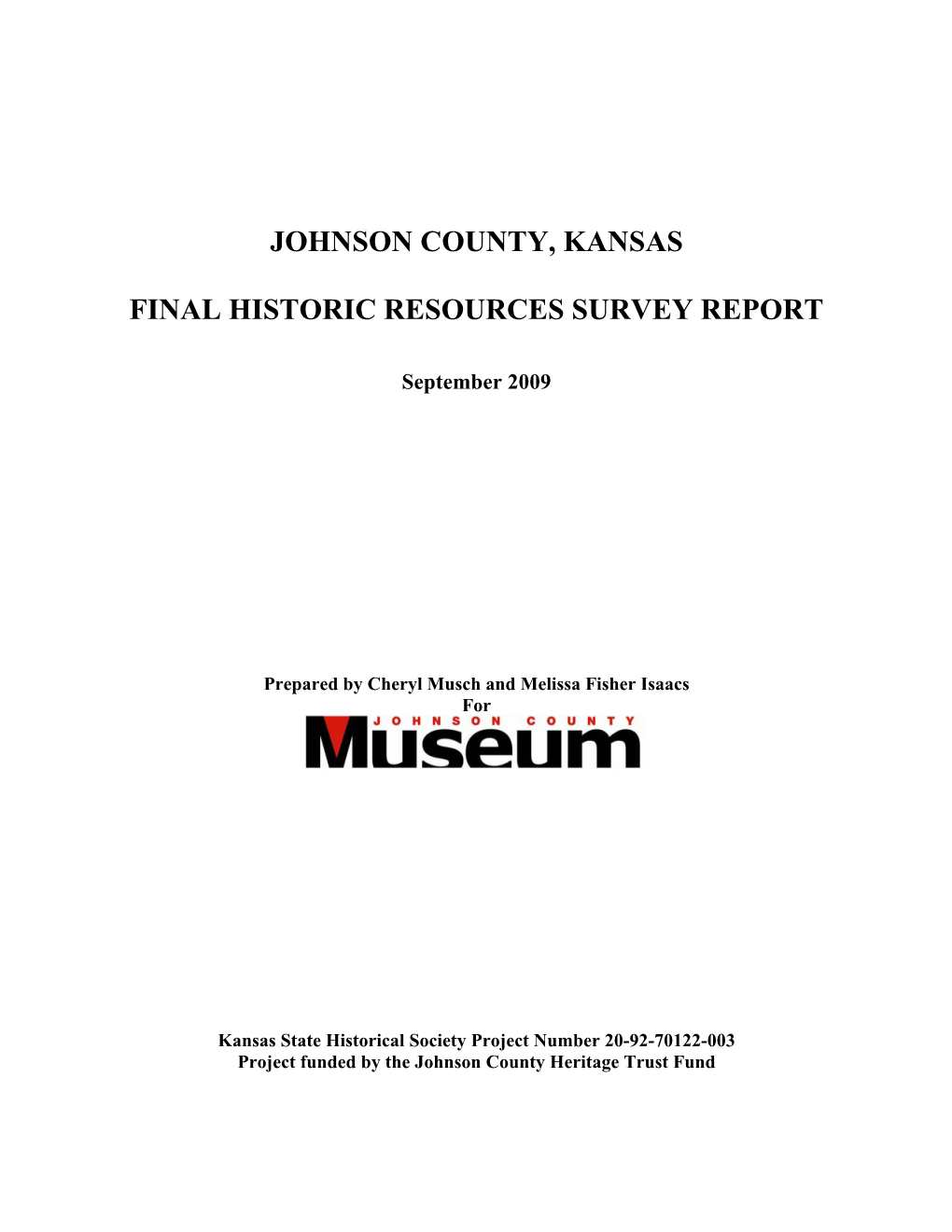 Johnson County Historic Resources Survey