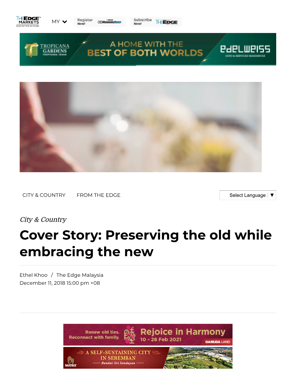 Cover Story: Preserving the Old While Embracing the New