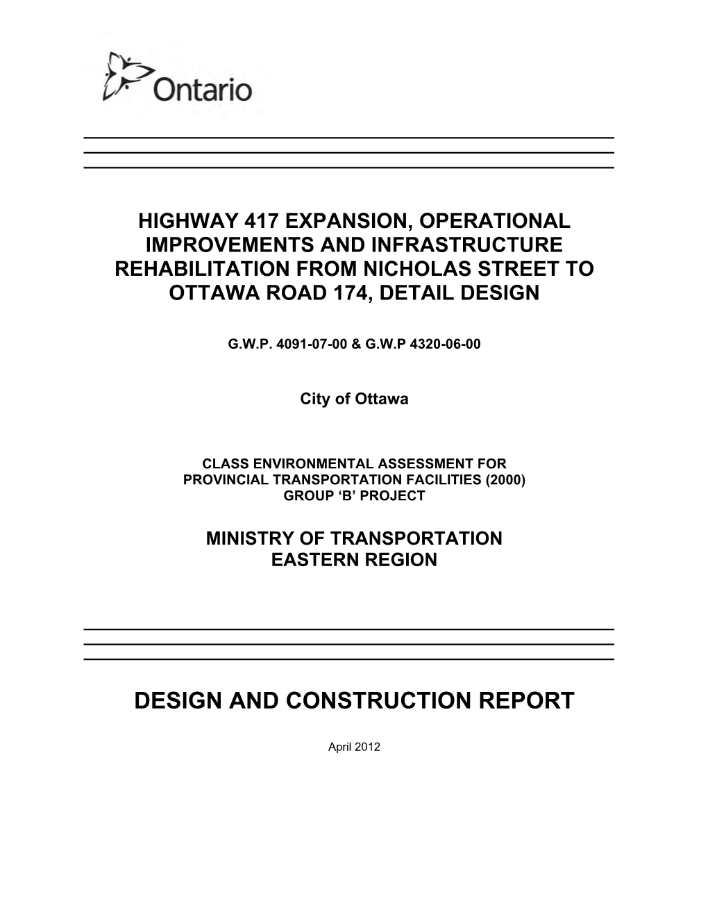 Design and Construction Report