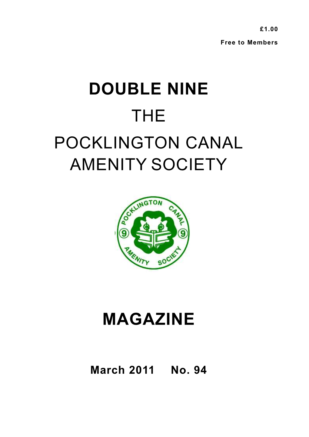 Double Nine the Pocklington Canal Amenity Society
