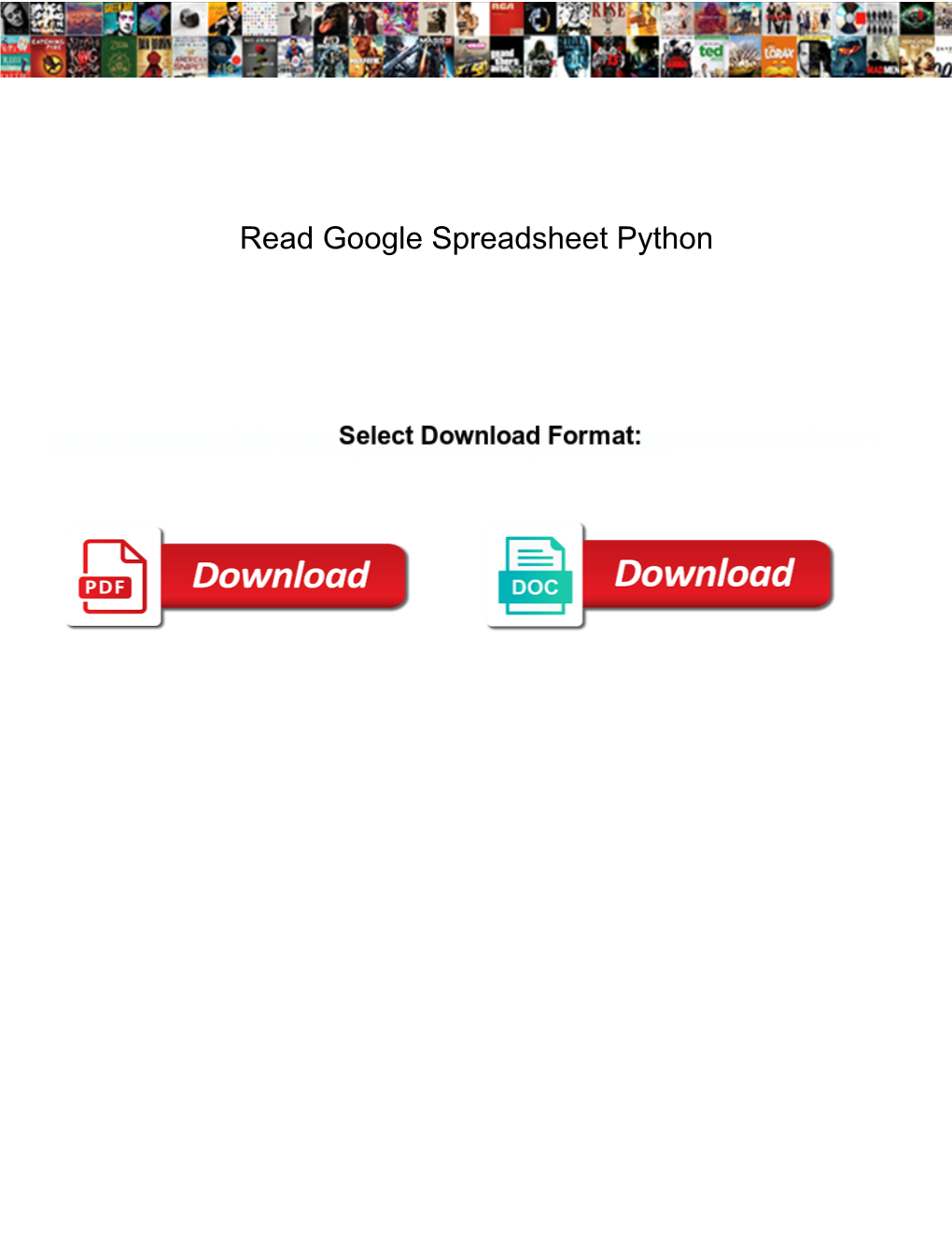 Read Google Spreadsheet Python