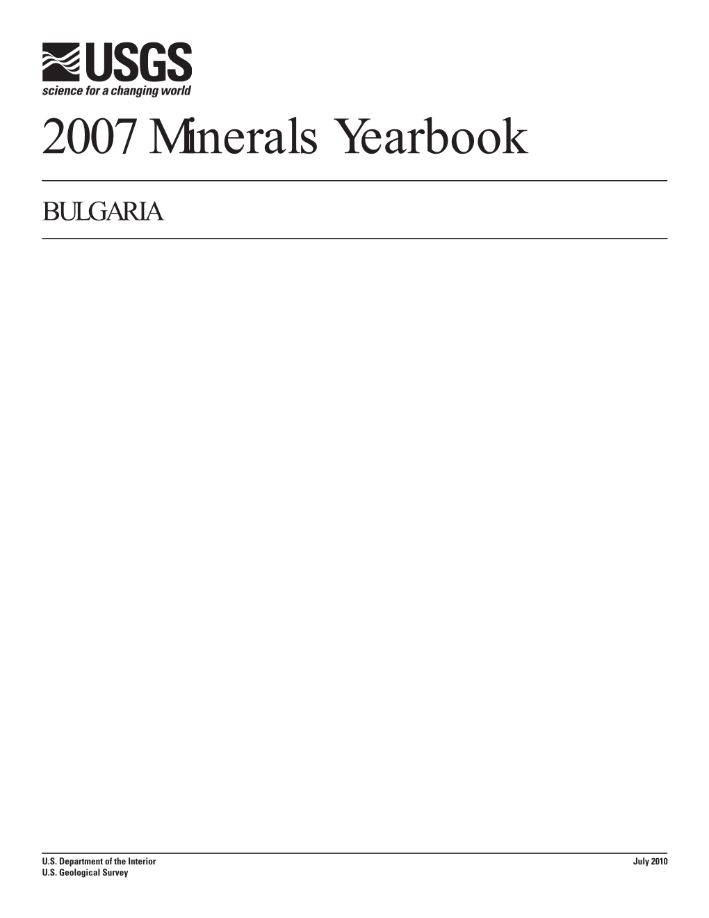The Mineral Industry of Bulgaria in 2007