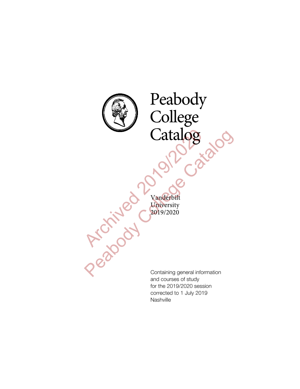 2019-2020 Peabody College Catalog