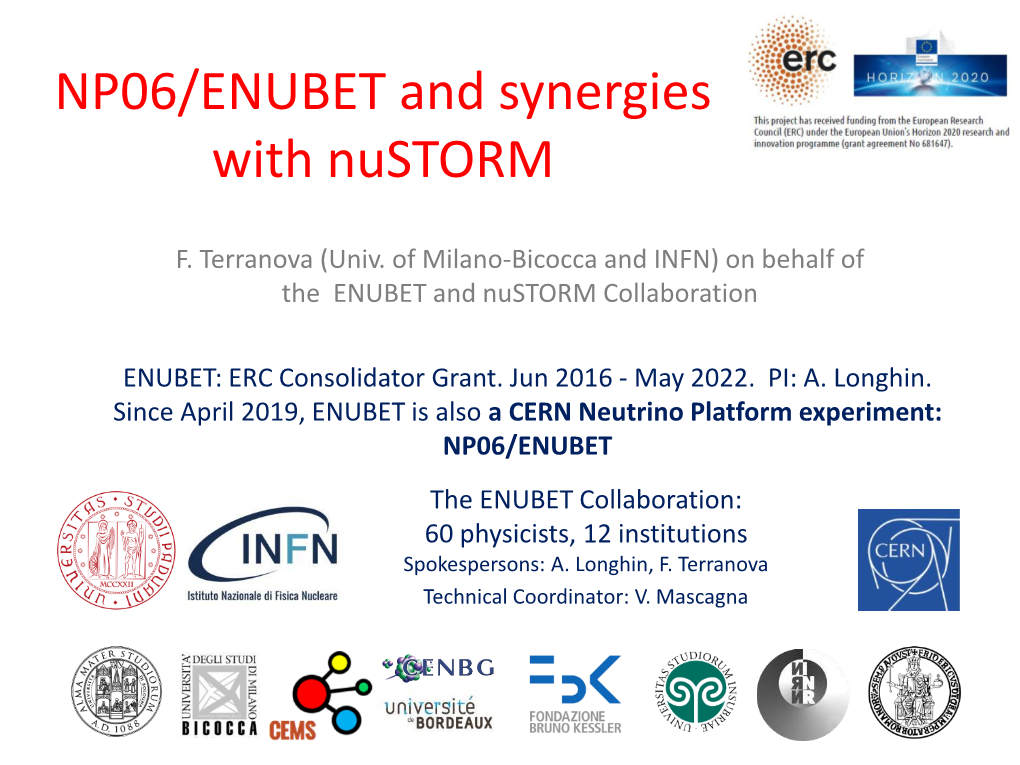 ENUBET and Synergies with Nustorm