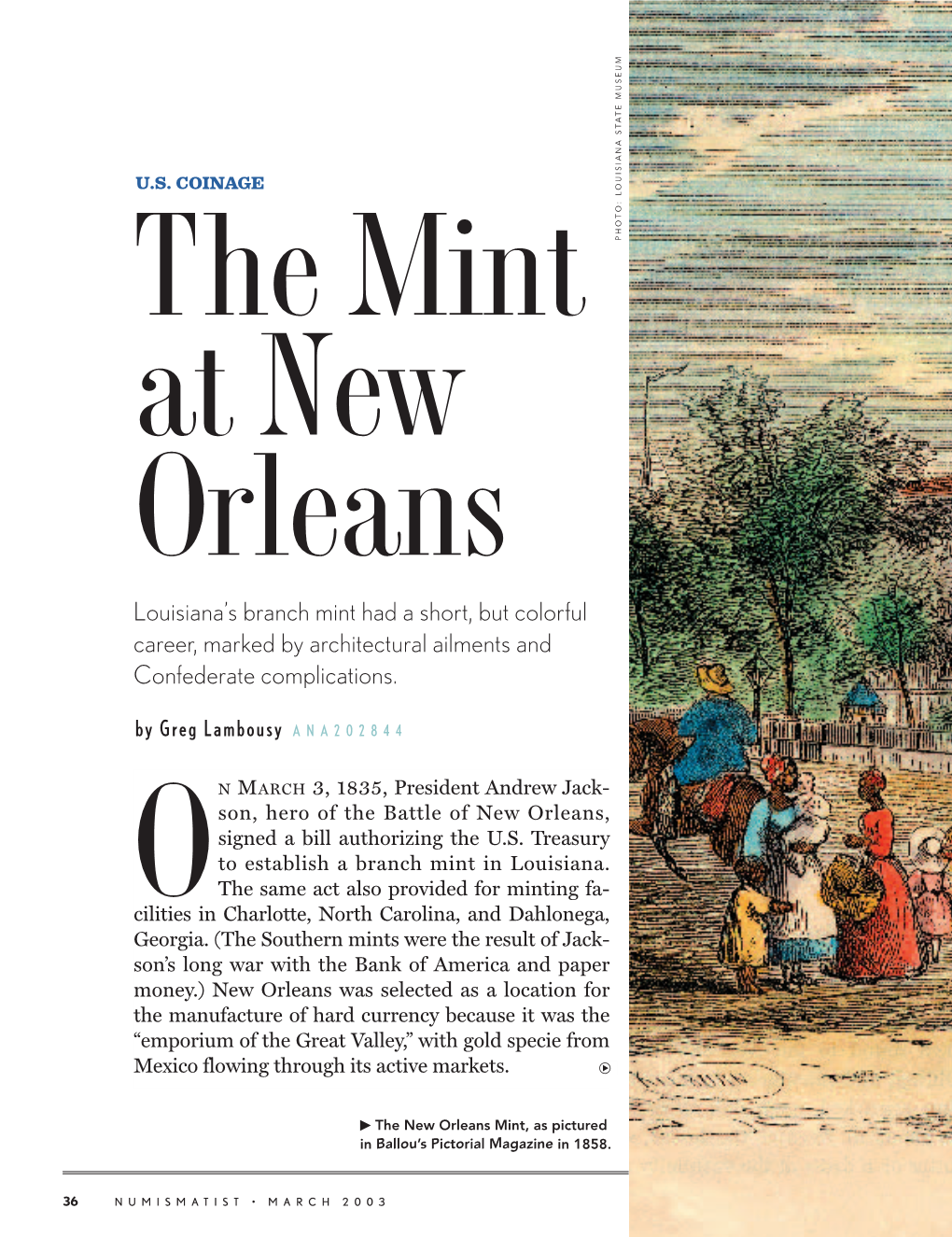 The Mint at New Orleans—Processes Pursued of Working the Precious Metals— Statistics of Coinage, Etc.” Another Mint Officer with an Extremely Inventive Turn Of