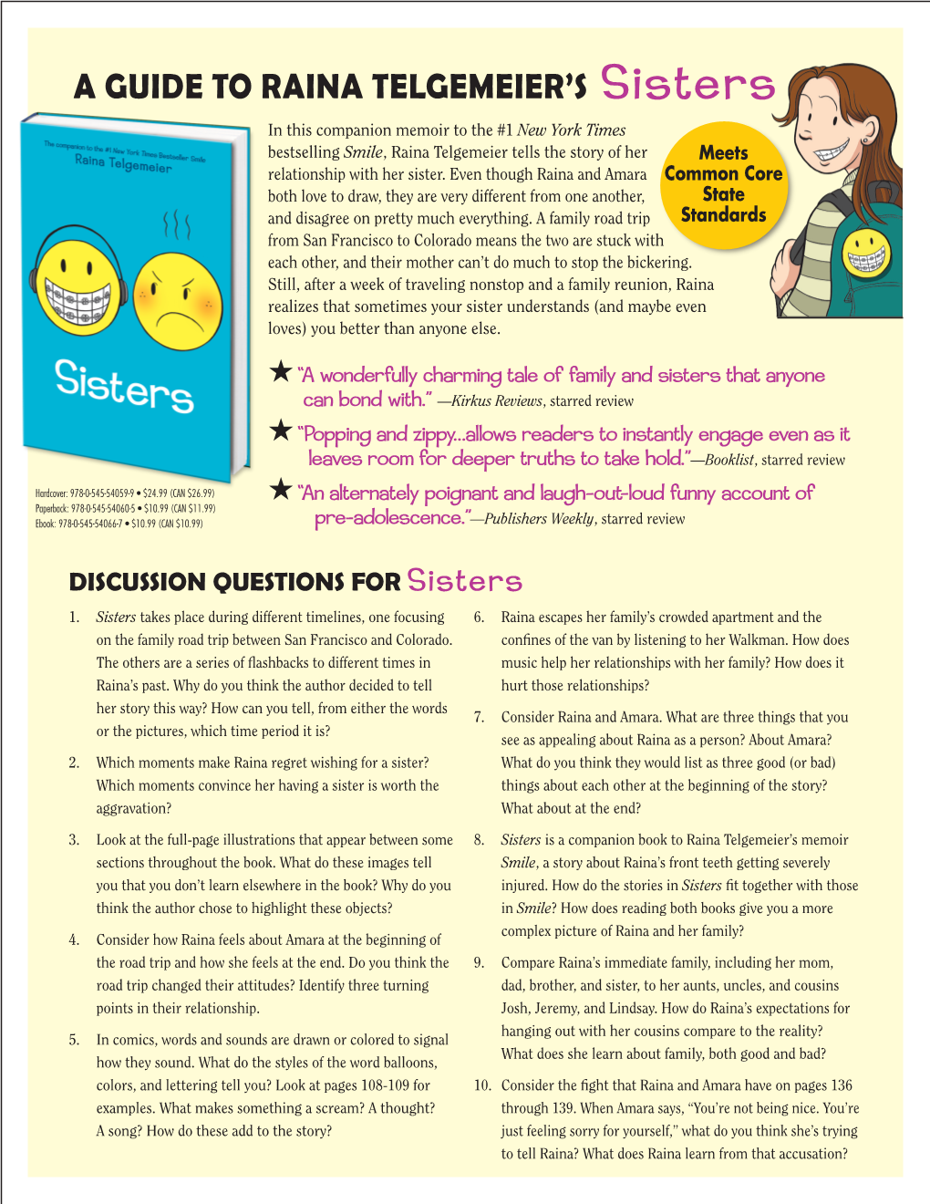 A Guide to Raina Telgemeier's Sisters