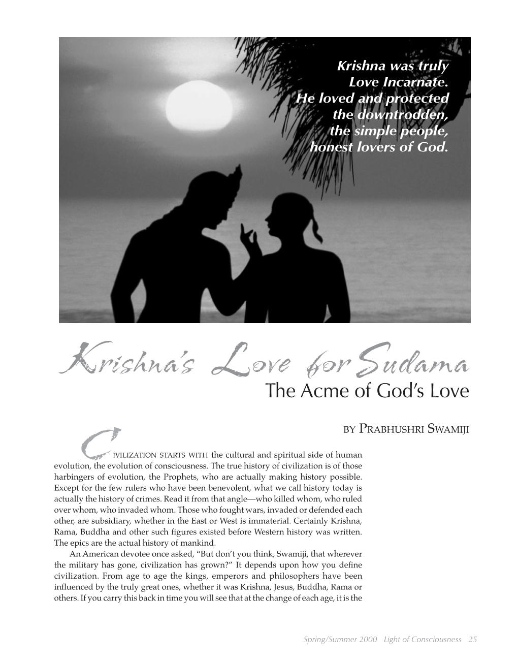 Krishna's Love for Sudama