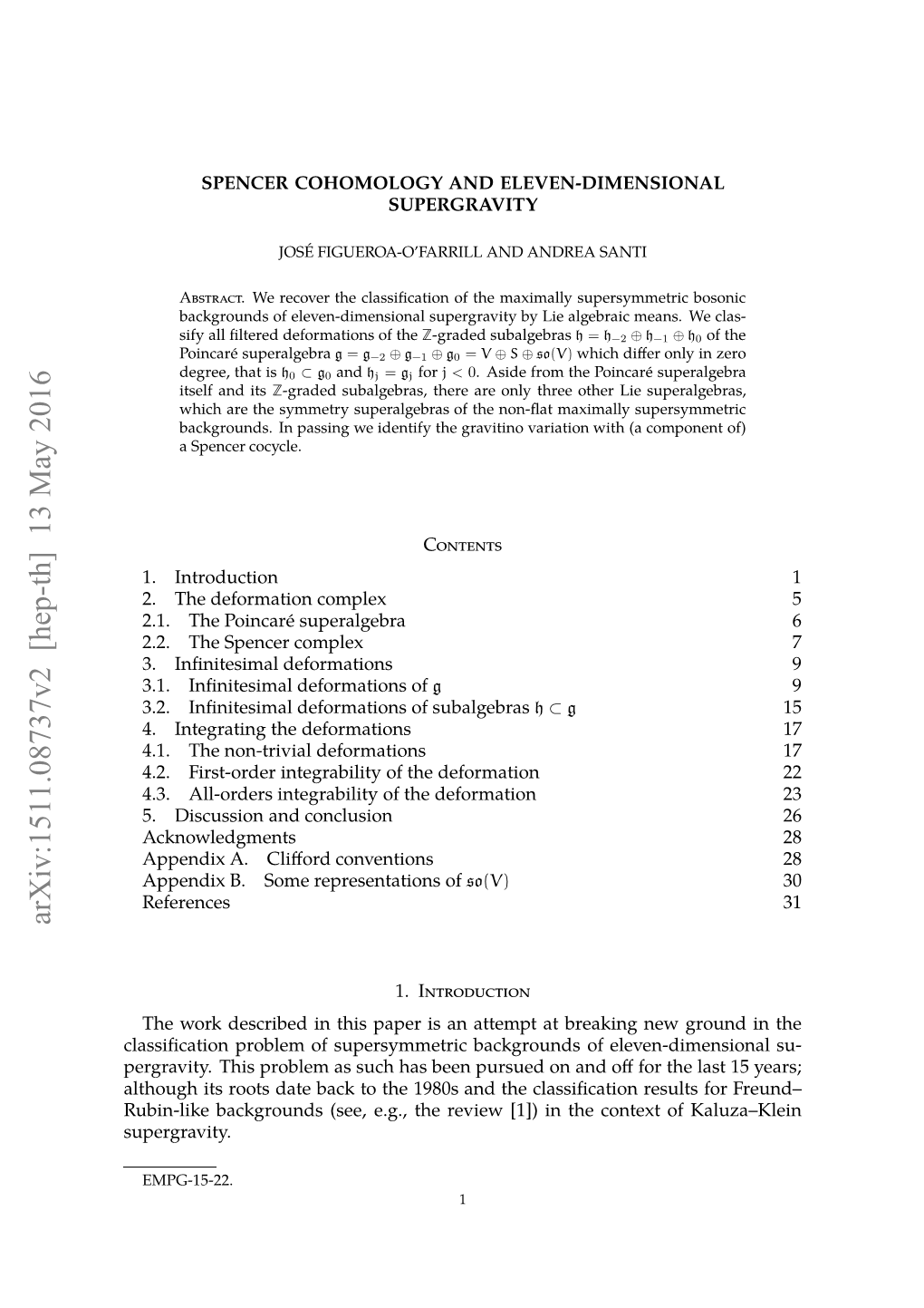 Spencer Cohomology and Eleven-Dimensional Supergravity