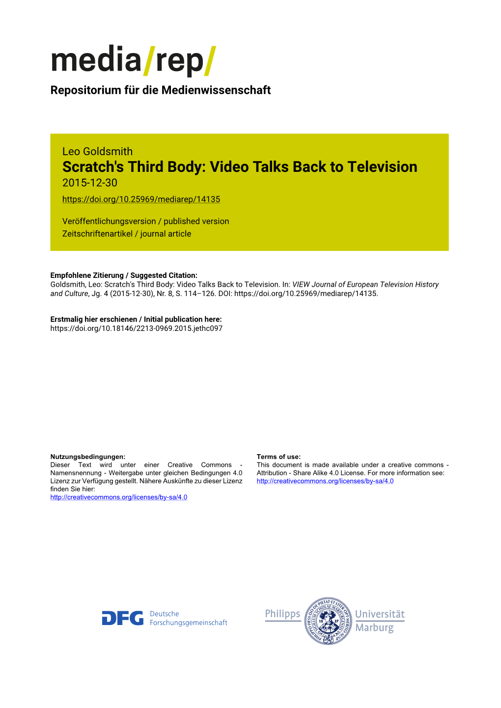 Scratch's Third Body: Video Talks Back to Television 2015-12-30